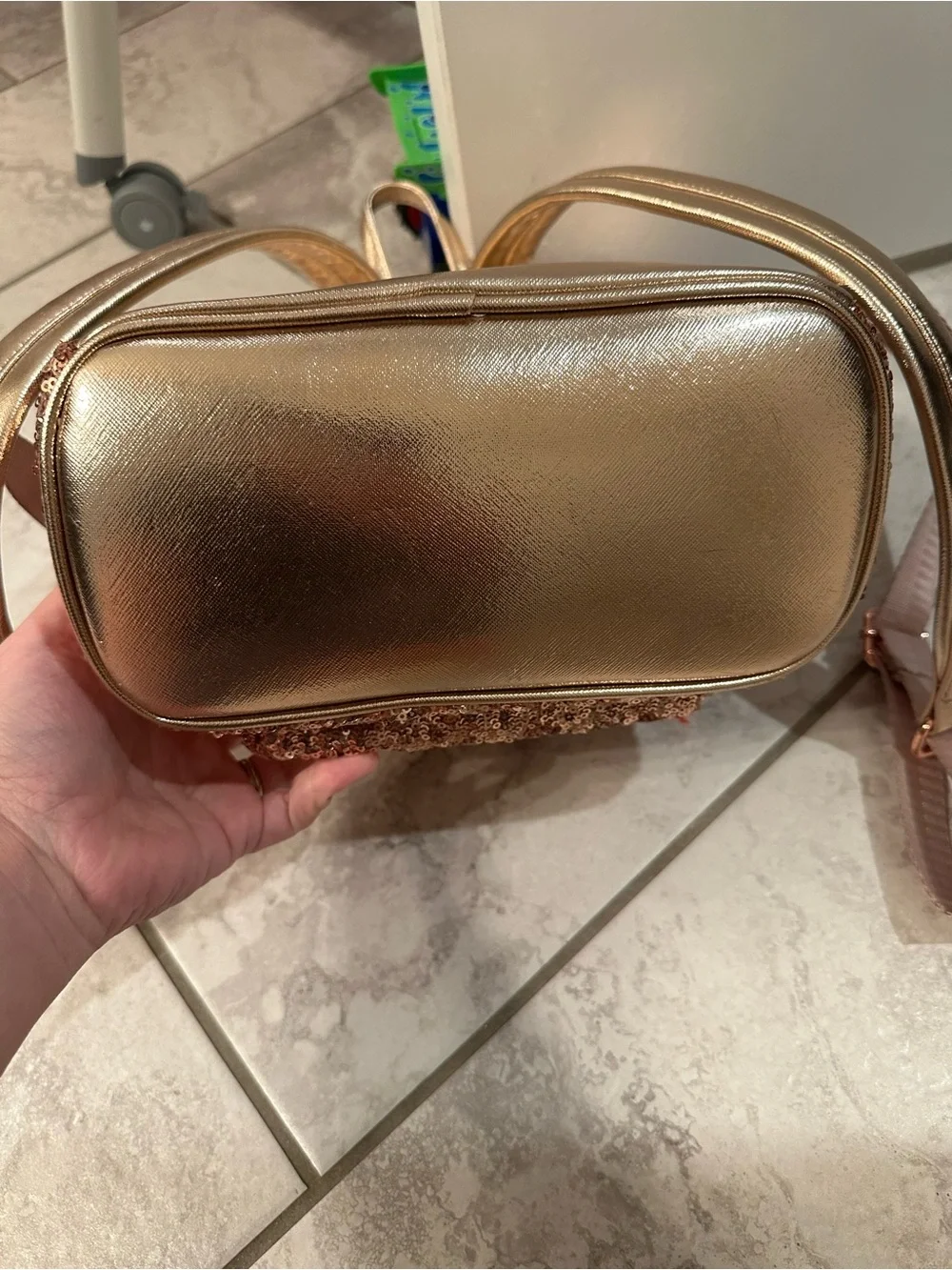 Disney Parks x Loungefly Rose Gold Sequin Mini Backpack